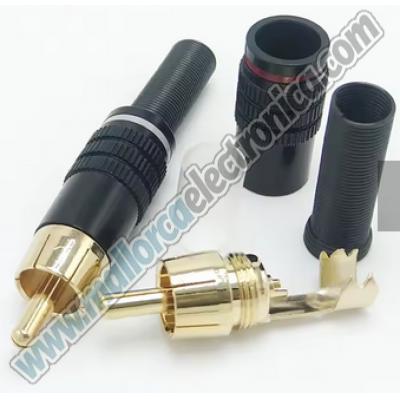 Conector Rca Metal cable 6.5 mm Audio & Video