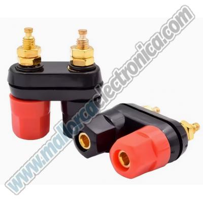 BORNE DOBLE DORADO ROJO Y NEGRO