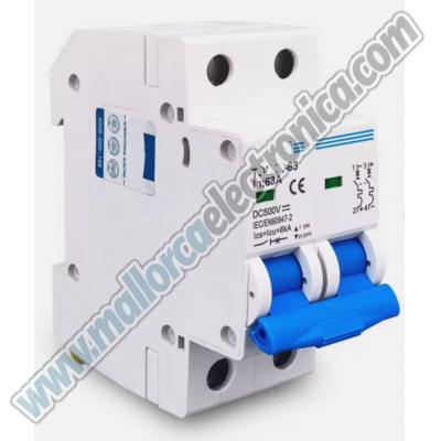 Magnetotérmico DC dos polos 10 A 500v 