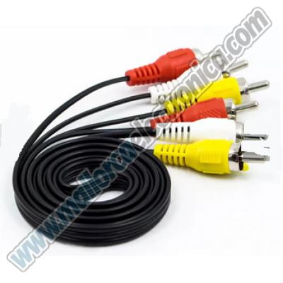 Conexion audio st  2 RCA x RCA + RCA VIDEO 1,5 mts