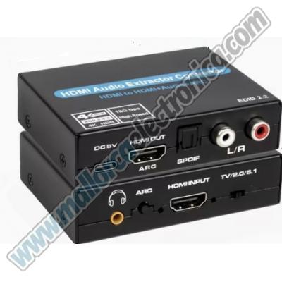 CONVERTIDOR HDMI a HDMI 4K + ARC SALIDA AUDIO SPDIF / COAXIAL DIGITAL /AUDIO STEREO