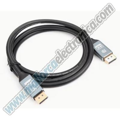 Conexion Displayport  M-M 4K / 2K UHD  24-30AWG 144Mhz 32.4 Gbps  1 m