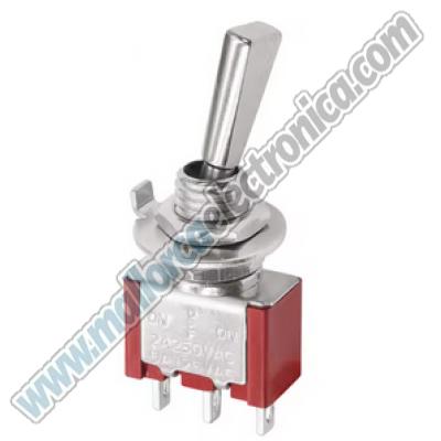 INTERRUPTOR  PALANCA    250V  3 A     (diametro Taladro 10mm)
